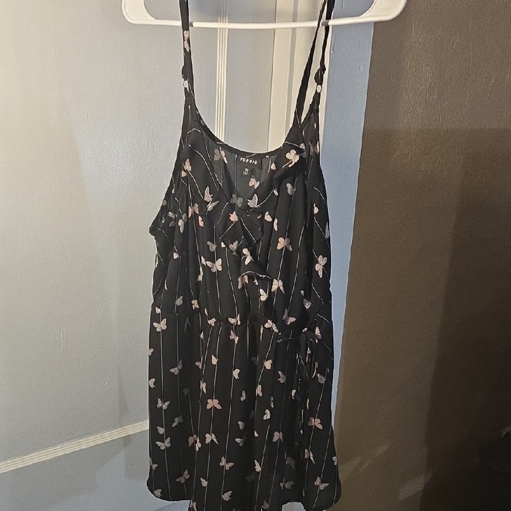 Torrid Gray Sleeveless Tank Top with Adjustable Straps
